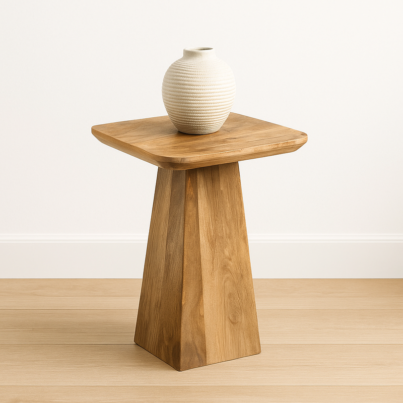 Houten vierkante salontafel. 