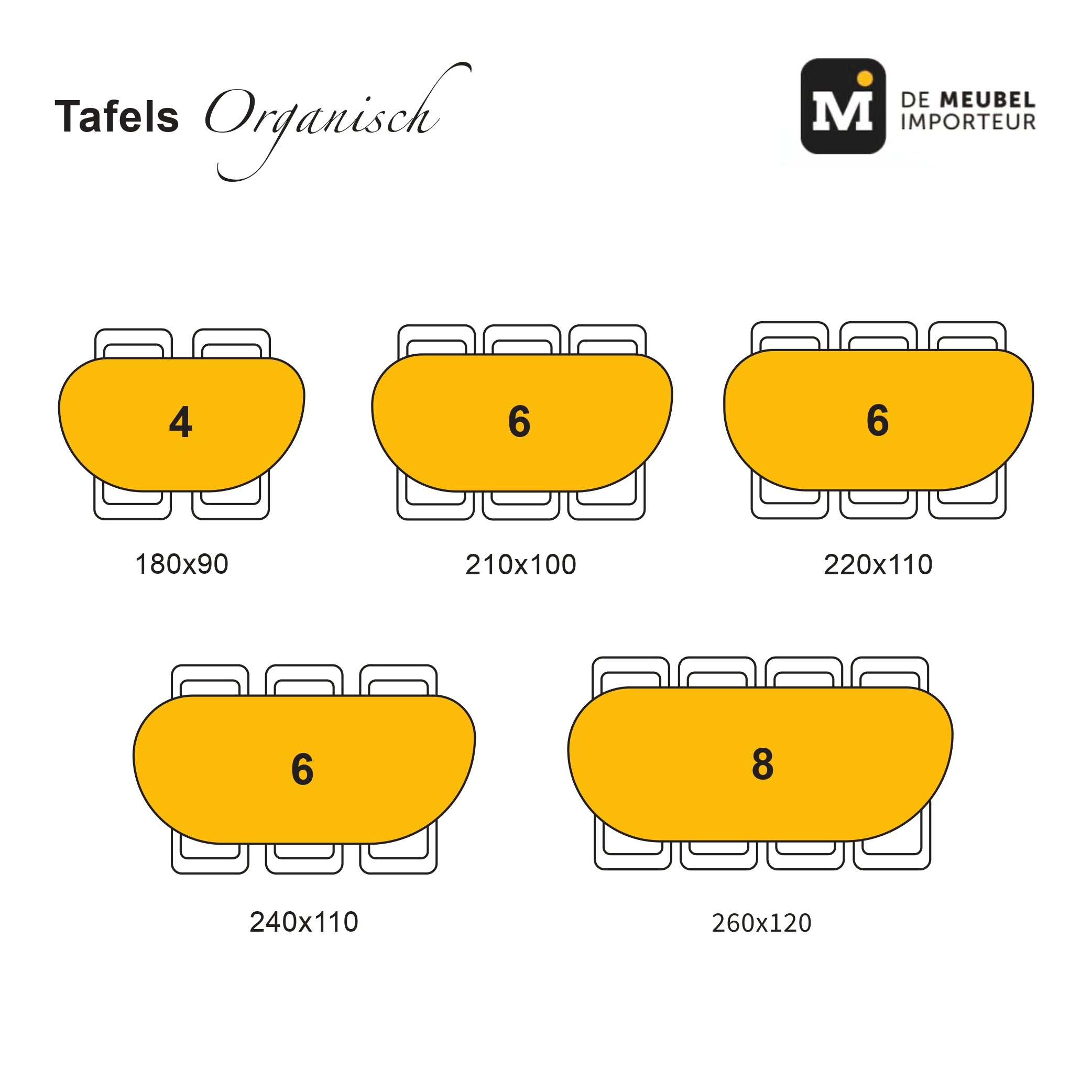 Mangohouten Eettafel Organisch Aislinn 240x110 cm Walnoot