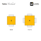 Mangohouten eettafel Mick vierkant bruin 90x90cm