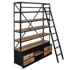 Mangohouten Boekenkast Marvin 160x225 cm