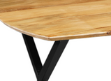 Mangohouten Eettafel Deens Ovaal Emma 240x120 cm (2,5 cm)