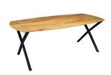 Mangohouten Eettafel Deens Ovaal Emma 160x100 cm (2,5 cm)
