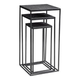 Mangohouten Bijzettafel Carlin (set van 3)