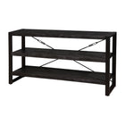 lage boekenkast van zwart mangohout 150 cm breed