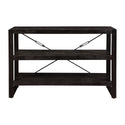Mangohouten Boekenkast Britt Laag 120 cm Zwart