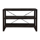 lage boekenkast van zwart mangohout 120 cm breed