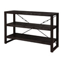 Mangohouten Boekenkast Britt Laag 120 cm Zwart