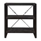 Mangohouten Boekenkast Britt Laag 90 cm Zwart