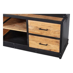 Mangohouten Boekenkast Marvin 160x225 cm