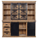 Mangohouten Buffetkast Milan 160 cm met dubbele deurtjes X