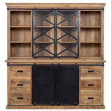 Mangohouten Buffetkast Milan 160 cm dubbele deurtjes X