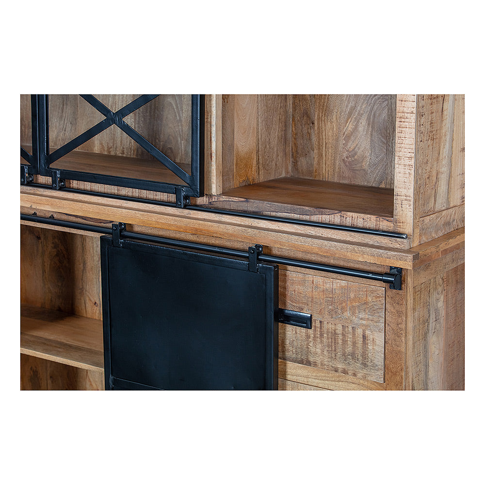 industriele buffetkast van mangohout 240 cm breed