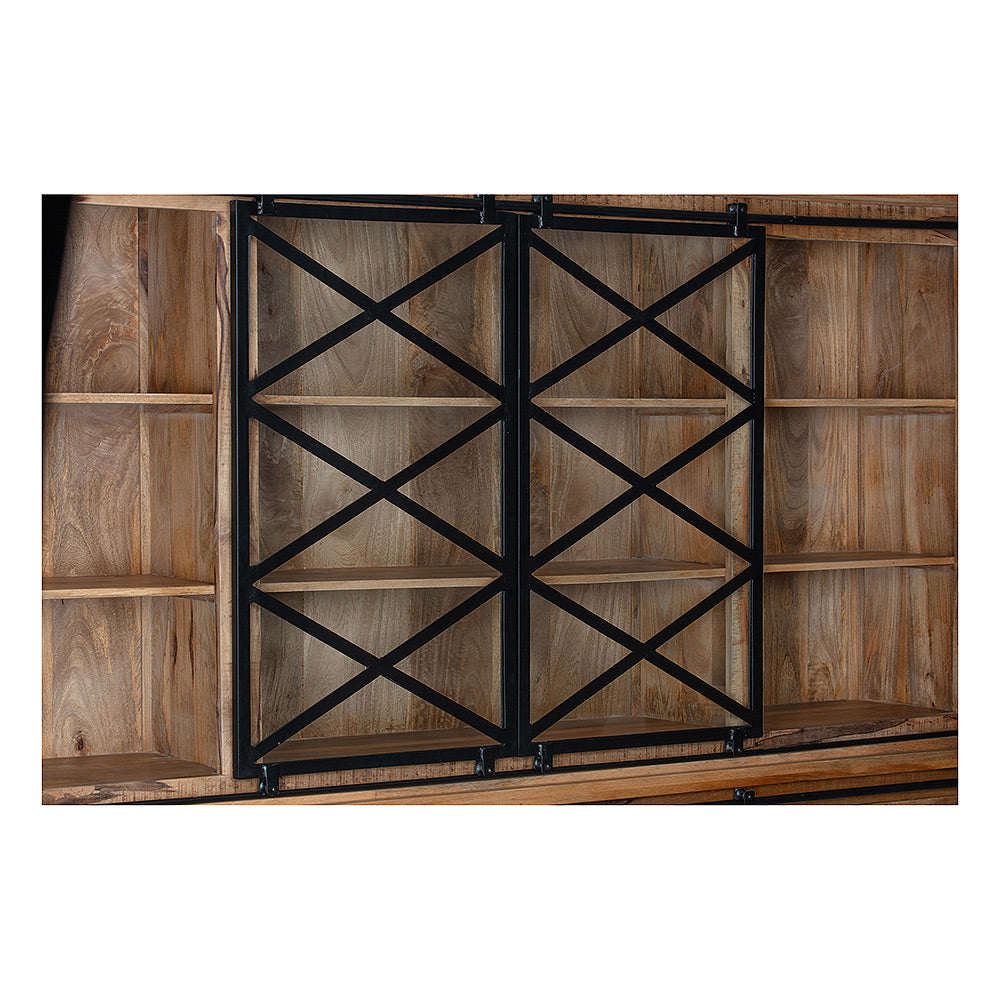 industriele buffetkast van mangohout 240 cm breed