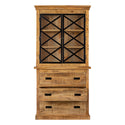 Mangohouten Buffetkast Milan 100 cm en 3 lades X