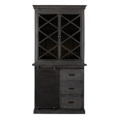 buffetkast van zwart mangohout 100 cm breed
