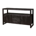 Mangohouten Dressoir Britt 140 cm 2 deuren 3 lades Zwart