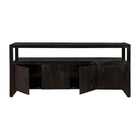 Mangohouten Dressoir Britt 180 cm met 4 deuren Zwart