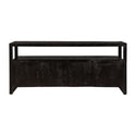 Mangohouten Dressoir Britt 180 cm met 4 deuren Zwart