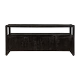 Mangohouten Dressoir Kensi 180 cm 4 deuren Zwart