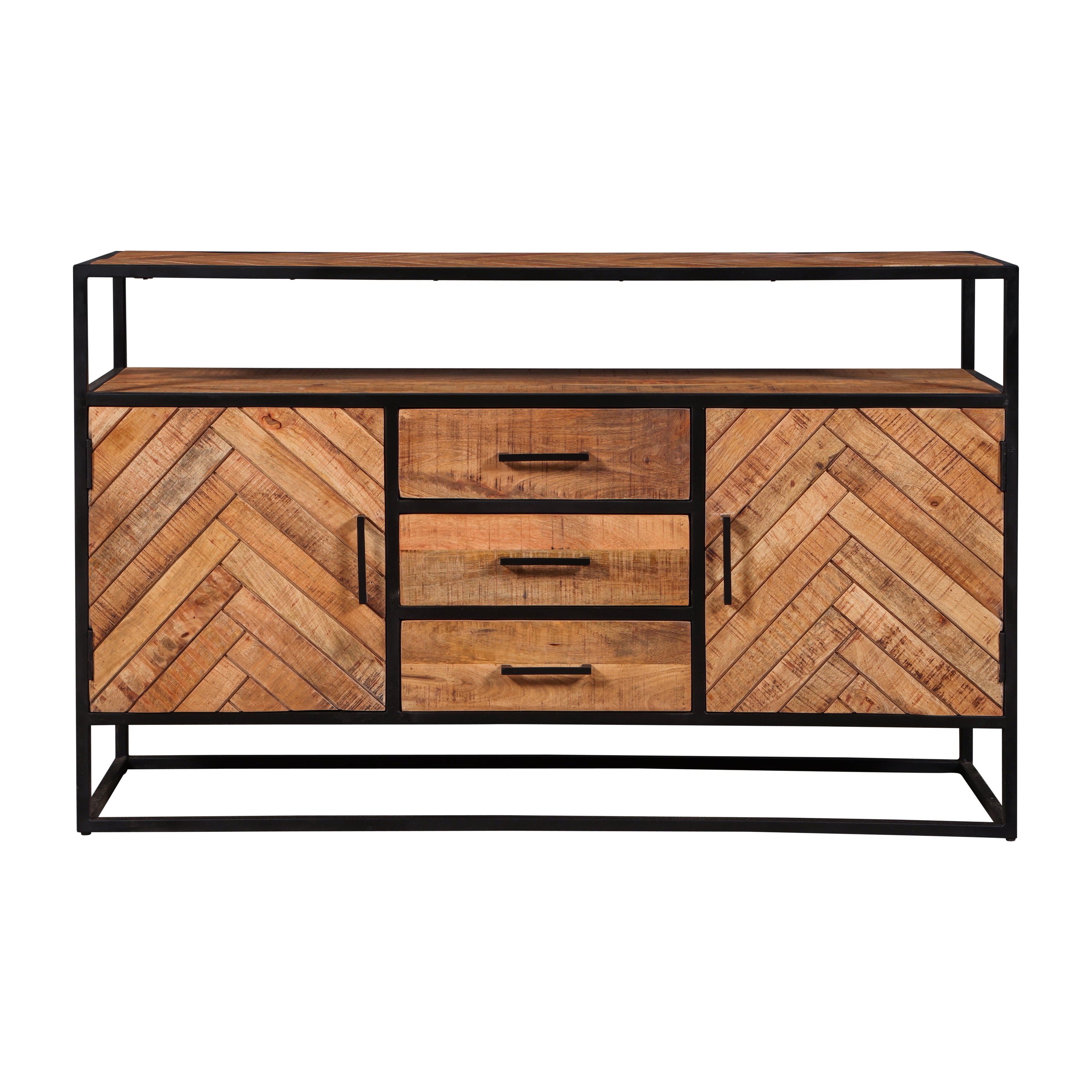 Mangohouten Dressoir Kjeld 145 cm Hoog