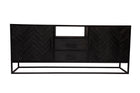 Mangohouten Dressoir Kjeld 180 cm Zwart