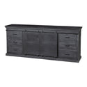 Mangohouten Dressoir Milan 190 cm Zwart