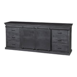 Mangohouten Dressoir Milan 190 cm Zwart