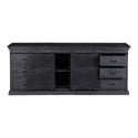 Mangohouten Dressoir Milan 190 cm Zwart