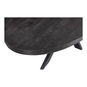 Mangohouten Eettafel Ovaal Oscar 210x100 cm Zwart (5cm)