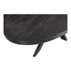 grote zwarte ovale eettafel van mangohout van mangohout 300 cm