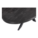Mangohouten Eettafel Ovaal Oscar 160x90 cm Zwart (5cm)
