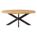 Mangohouten Eettafel Ovaal Oscar 160x90 cm (6cm)