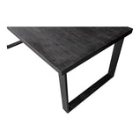 Mangohouten Eettafel Rechthoek Roy 240x100 cm Zwart (6cm)