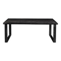 Mangohouten Eettafel Rechthoek Roy 300x100 cm Zwart (6cm)