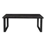 Mangohouten Eettafel Rechthoek Roy 260x100 cm Zwart (6cm)