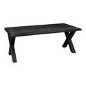 Mangohouten Eettafel Rechthoek Cedric 140x90 cm Zwart (6cm)
