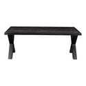 Mangohouten Eettafel Rechthoek Cedric 200x100 cm Zwart (6cm)