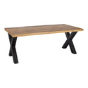 Mangohouten Eettafel Rechthoek Cedric 140x90 cm (6cm)