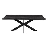 Mangohouten Eettafel Rechthoek Donald 140x90 cm Zwart (6cm)