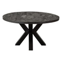 Mangohouten Eettafel Rond Tara 140 cm Zwart (5cm)