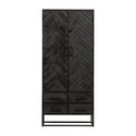 Mangohouten Kast Kjeld 80 cm Zwart