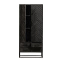 Mangohouten Kast Kjeld 80 cm Zwart