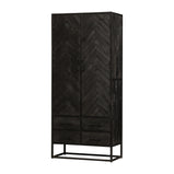 Mangohouten Kast Kjeld 80 cm Zwart