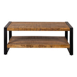 Mangohouten Salontafel Winnie 110 cm dubbele laag