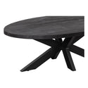 Mangohouten Salontafel Ovaal Oscar Zwart