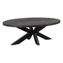 Mangohouten Salontafel Ovaal Oscar Zwart