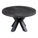 Mangohouten Salontafel Rond Tara 70 cm Zwart