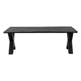 Mangohouten Salontafel Cedric 130 cm Zwart