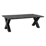Mangohouten Salontafel Cedric 130 cm Zwart