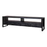 Mangohouten TV Meubel Kensi 220 cm Zwart